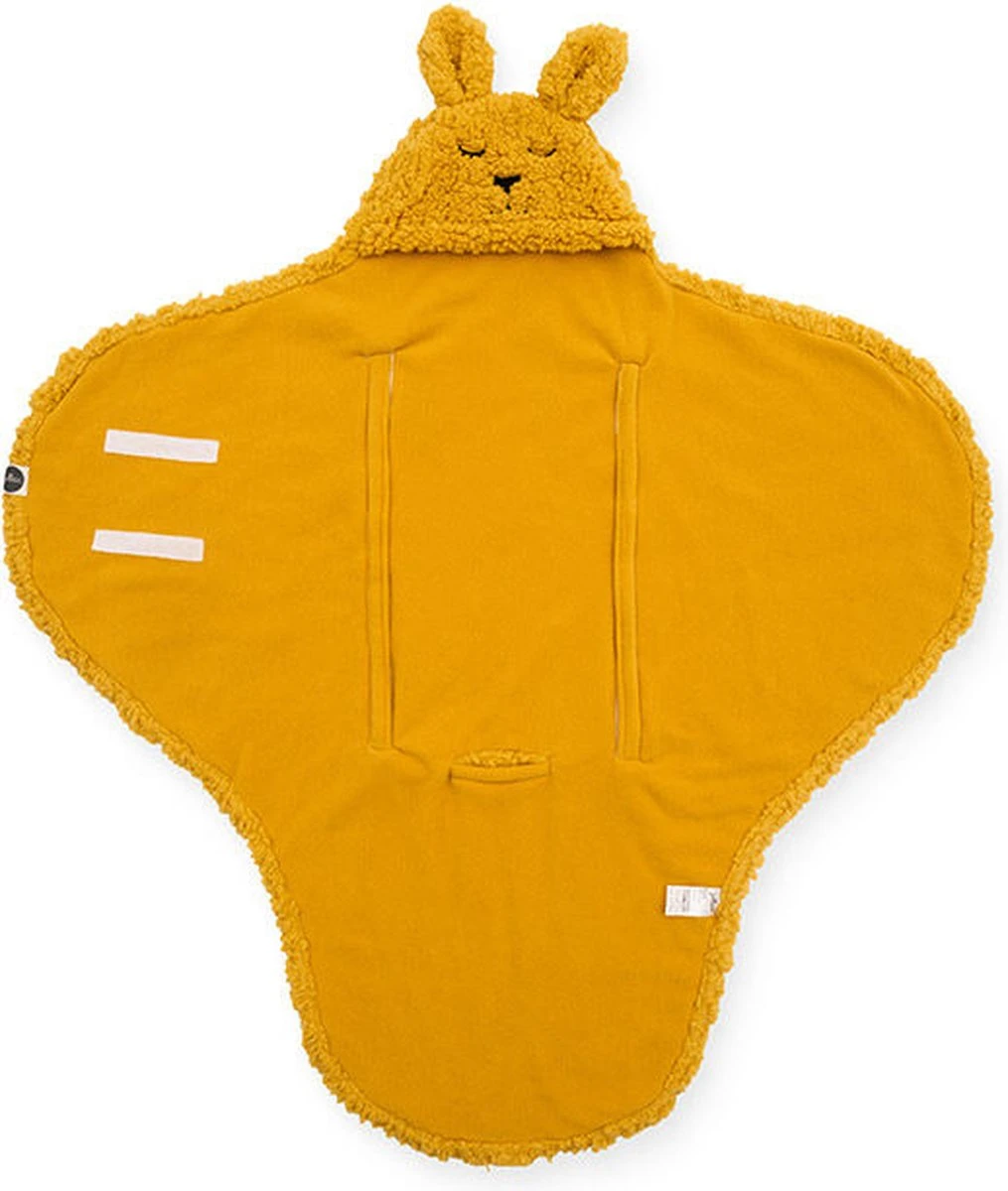 Jollein Wikkeldeken Bunny 100x105cm - Mustard 3 Jollein Wikkeldeken Bunny 100x105cm - Mustard