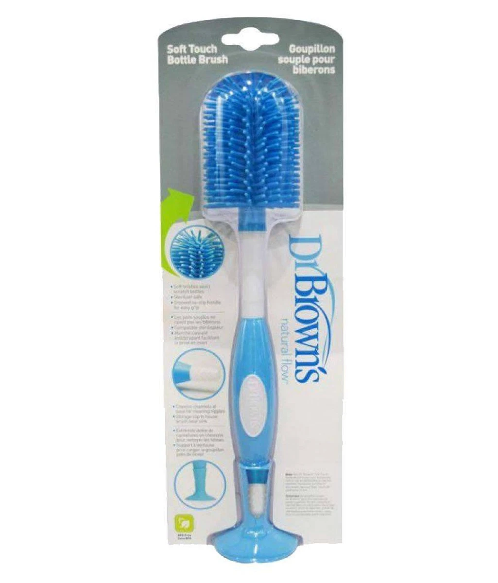 Dr. Brown's Flessenborstel - Blauw Siliconen 4 Dr. Brown's Flessenborstel - Blauw Siliconen - Afbeelding 2