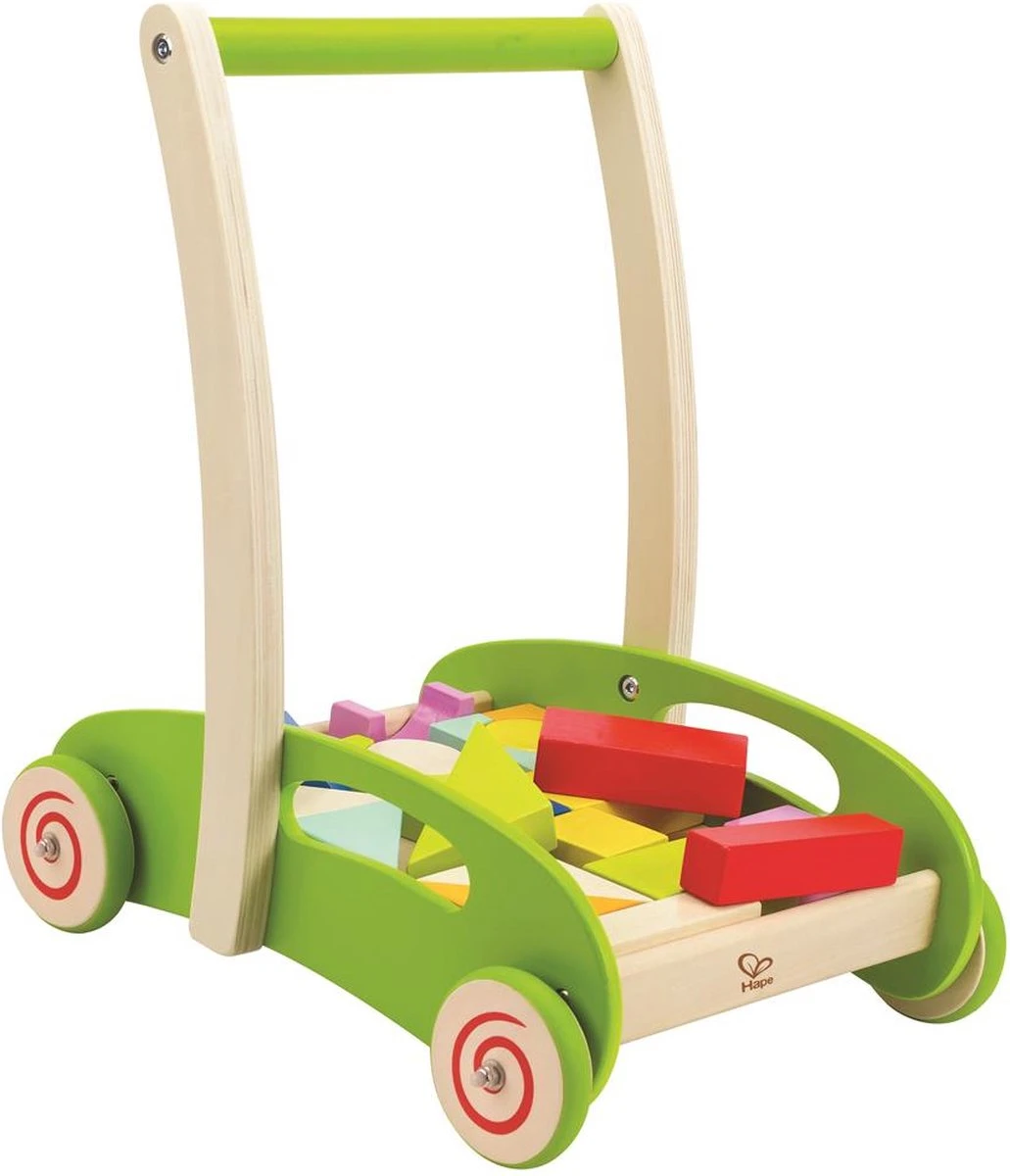 Hape Loopwagen Blokkenkar - Speelgoed 1 Jaar 4 Hape Loopwagen Blokkenkar - Speelgoed 1 Jaar - Afbeelding 2