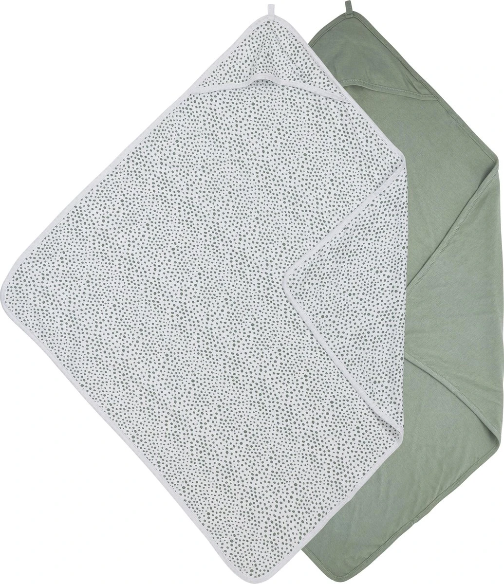 Meyco Badcape Basic Jersey/Cheetah 2-pack - Forest Green - 80x80cm 3 Meyco Badcape Basic Jersey/Cheetah 2-pack - Forest Green - 80x80cm