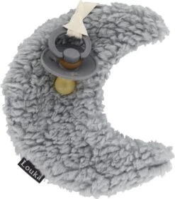 Louka Speendoekje Maan Blauw Grijs - Teddy Katoen - Meisje - Jongen - Speenknuffel - Excl. Bibs Speen