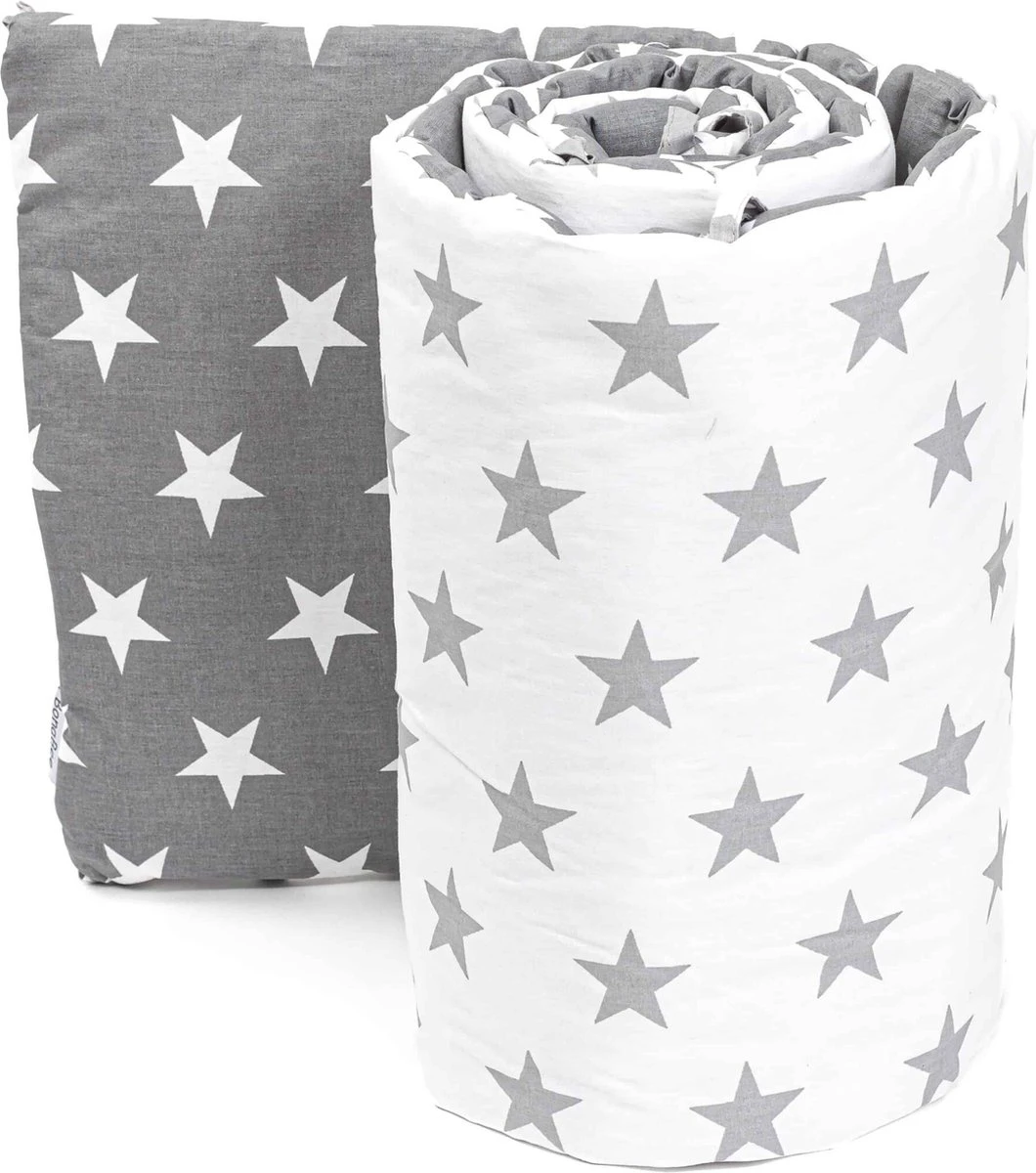 Bedomrander Hollywood Grijs - Bedbumper 3 Bedomrander Hollywood Grijs - Bedbumper