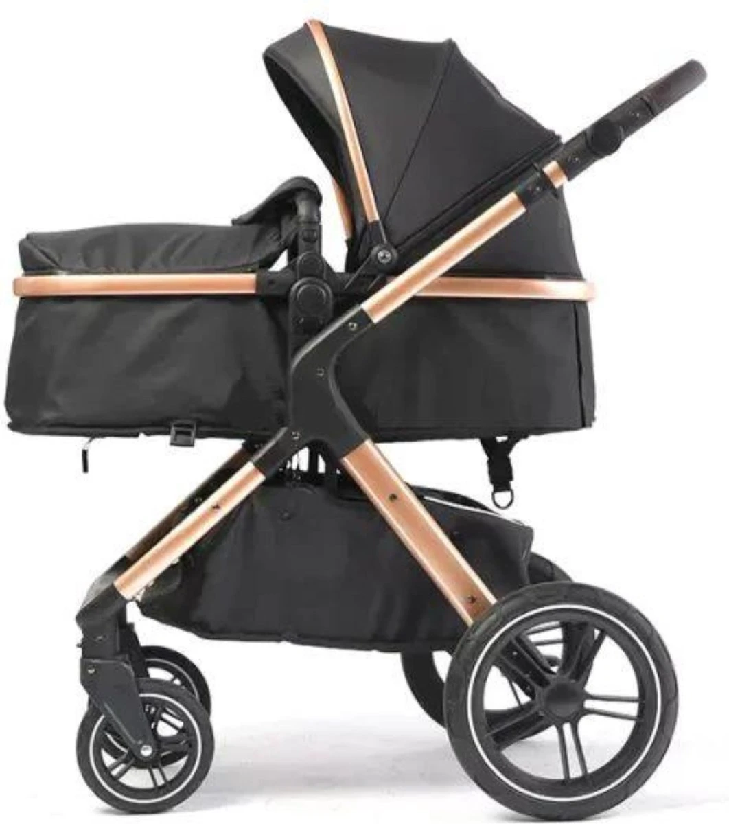 Merkloos BrightWise Luxe Kinderwagen 3 In 1 Van Voldoet Aan Alle Europese Veiligheidscertificaten - Wandelwagen - Kinderwagen 3-in-1 Incl Autostoel - Kinderwagen Maxi Cosi – Buggy 3 In 1 - Newborn - Zwart 11 Merkloos BrightWise Luxe Kinderwagen 3 In 1 Van Voldoet Aan Alle Europese Veiligheidscertificaten - Wandelwagen - Kinderwagen 3-in-1 Incl Autostoel - Kinderwagen Maxi Cosi – Buggy 3 In 1 - Newborn - Zwart - Afbeelding 9