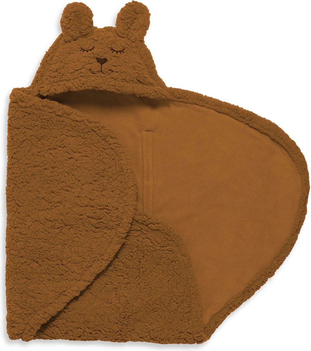 Jollein Wikkeldeken Bunny 100x105cm - Caramel 6 Jollein Wikkeldeken Bunny 100x105cm - Caramel - Afbeelding 4