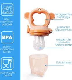 2 Fruitspenen Aap Voor Baby & Peuter + 6 Siliconen Spenen In 3 Maten - Veilig + BPA Vrij -2 Fruitspenen - Fopspeen Fruit Net Fruit Speen Baby Speen Fruit Groente Pap Babyvoeding -Bekend Babyproducten Winkel 1074x1200