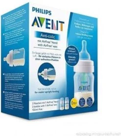Philips Avent Anti-colic SCF810/24 - Babyfles (125 Ml) Antikrampjes Met AirFree Ventiel - 2 Stuks -Bekend Babyproducten Winkel 1075x1200