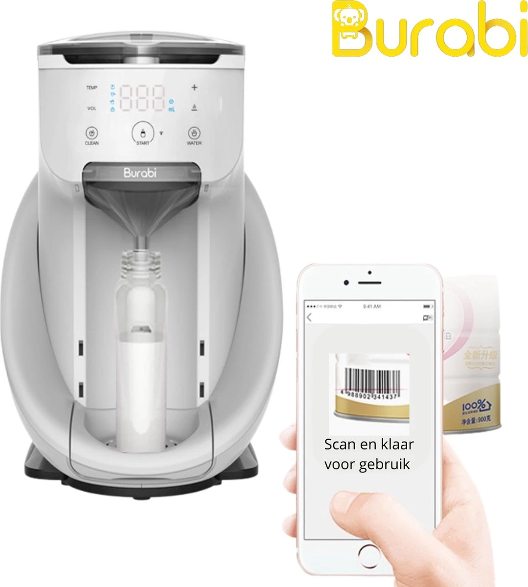 BURABI Automatische Baby Fles Maker | Fles Voeding Apparaat | Baby Senseo | Met App | Baby Verzorging | Baby Melk | Fles Bereiding | Babymelk | Baby Voeding 10 BURABI Automatische Baby Fles Maker | Fles Voeding Apparaat | Baby Senseo | Met App | Baby Verzorging | Baby Melk | Fles Bereiding | Babymelk | Baby Voeding - Afbeelding 8