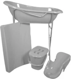 MamaLoes Lichtgrijs Badset Incl. Graphite Badstandaard -Bekend Babyproducten Winkel 1085x1200 1