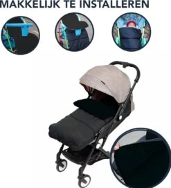 Achaté Voetenzak - Voor Kinderwagen Of Stoeltje – Baby Slaapzak - Autostoel - Zwart -Bekend Babyproducten Winkel 1090x1200 2