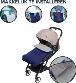 Achaté Voetenzak - Voor Kinderwagen Of Stoeltje – Baby Slaapzak - Autostoel - Donkerblauw -Bekend Babyproducten Winkel 1104x1200 3