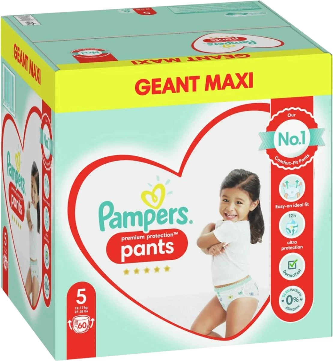 Pampers® Pampers - Premium Protection Pants - Maat 5 - Mega Pack - 60 Luierbroekjes 3 Pampers® Pampers - Premium Protection Pants - Maat 5 - Mega Pack - 60 Luierbroekjes