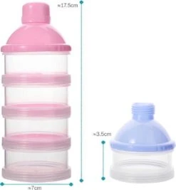 Merkloos Melkpoeder Doseerdoosje - Set Van 2 - BPA Vrij - Groen - 4 Lagen -Melkpoeder Toren - Babypoeder Bewaarbakje - Reisbox - Dispenser - Poedertoren -Bekend Babyproducten Winkel 1111x1200 3