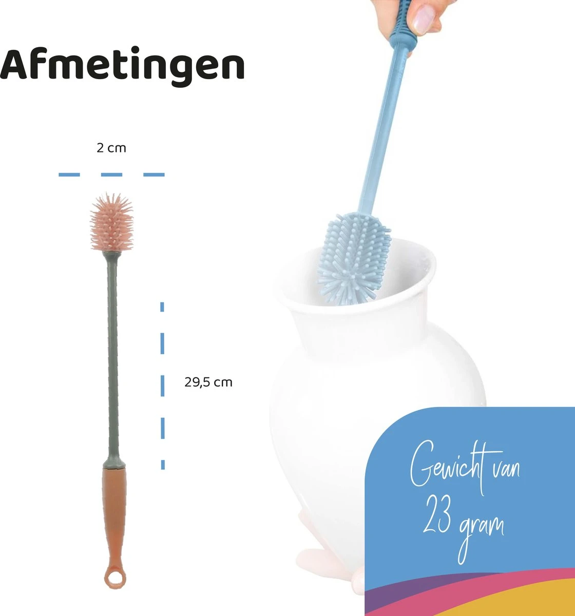 YUNICS® Flessenborstel - Flessenschraper - Pottenlikker - Flessenlikker - Pottenlikker - 30 CM - 3 Stuks 6 YUNICS® Flessenborstel - Flessenschraper - Pottenlikker - Flessenlikker - Pottenlikker - 30 CM - 3 Stuks - Afbeelding 4