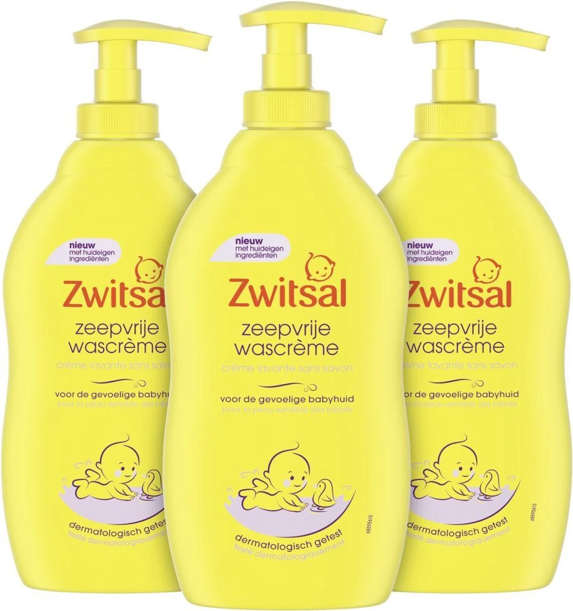 Zwitsal Baby Zeepvrije Wascrème - 3 X 400 Ml - Voordeelverpakking 3 Zwitsal Baby Zeepvrije Wascrème - 3 X 400 Ml - Voordeelverpakking