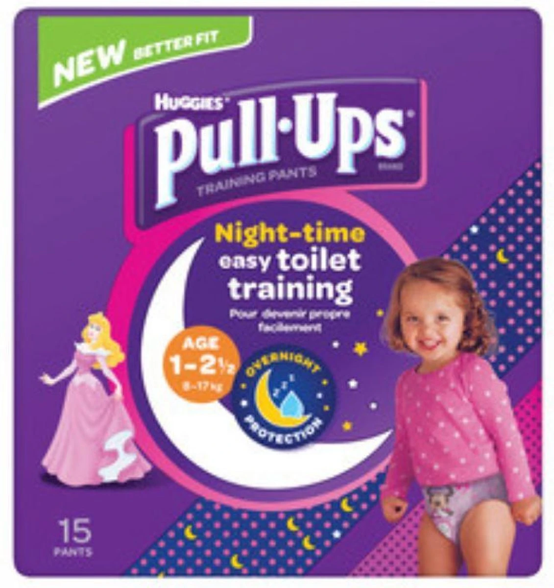 Huggies - Pull-ups - Pampers -4 X 15 Broekjes - Cinderella -1 Tot 2.5 Jaar - 8 - 17 Kg Optrekluiers - Toilettraining - Luiers 4 Huggies - Pull-ups - Pampers -4 X 15 Broekjes - Cinderella -1 Tot 2.5 Jaar - 8 - 17 Kg Optrekluiers - Toilettraining - Luiers - Afbeelding 2