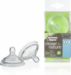 Tommee Tippee Advanced Anti-Colic Zuigfles Spenen, Borst-achtig, Zacht Silicone, Normale Uitstroomsnelheid, 3m+, Verpakking Van 2 -Bekend Babyproducten Winkel 1135x1200