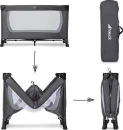 Hauck Dream N Play Plus Campingbedje Set - Met Matras En Muggennet - Grijs -Bekend Babyproducten Winkel 1135x1200 6