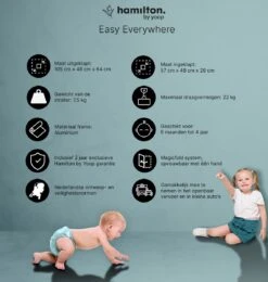 Hamilton By Yoop X1 Plus Buggy – Nieuw, Hoger, Uitgebreider 2023 Model – Premium Stroller Met One Hand Folding Technologie – Zwart – Lichte, Verstelbare En Wendbare Kinderwagen Met Vele Gemakken -Bekend Babyproducten Winkel 1139x1200 2