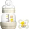 Mam Easy Anti Colic Zuigfles 130ml | Wit Met Fopspeen | Vanaf 0 Maanden | Ideale Drinkfles In Combinatie Met Borstvoeding