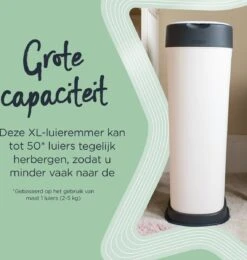 Tommee Tippee Twist & Click XL-luieremmer - Voor Maximaal 60 Luiers - Milieuvriendelijker Systeem - 1 Navulcassette - Duurzaam Geproduceerde Antibacteriële GREENFILM -Bekend Babyproducten Winkel 1142x1200 4