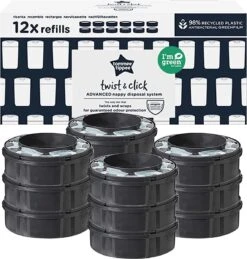 Tommee Tippee Twist & Click Milieuvriendelijke Luieremmer Navulling - Duurzaam Geproduceerde Greenfilm - 12 Stuks -Bekend Babyproducten Winkel 1144x1200 2