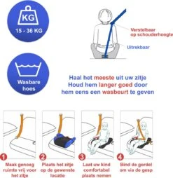 YourGoods Zitverhoger Auto - Stoelverhoger - Wasbare Hoes - Zwart -Bekend Babyproducten Winkel 1166x1200 10