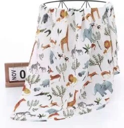 Hydrofiele Doek XL - Baby Inbakerdoek - 120x120 Cm - Safari Dieren -Bekend Babyproducten Winkel 1166x1200 17