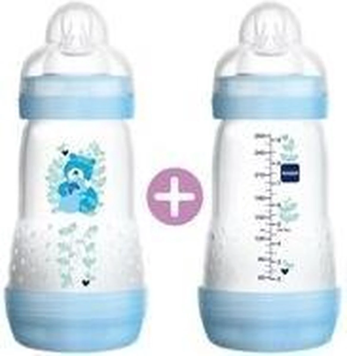 MAM 2x 260ml ANTI-COLIC ZUIGFLES Speen Vanaf 0 Jaar Blauw 3 MAM 2x 260ml ANTI-COLIC ZUIGFLES Speen Vanaf 0 Jaar Blauw
