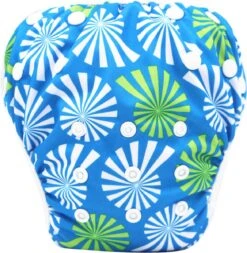 RAMBUX® - Zwemluier - Schelpen - Wasbaar & Verstelbaar - Zwembroek Voor Zwembad - Zwemshort Baby & Peuter - 3-15 KG - 0-3 Jaar