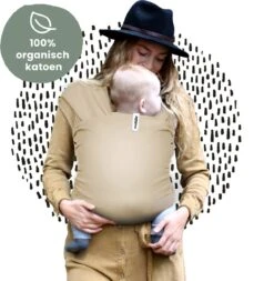 Cuddie Baby Draagdoek - Premium Organic Baby Draagdoek Gemaakt Van Bio Katoen - Newborns Tot 15 Kg - Baby Cadeau - Met Wenskaart - Sand -Bekend Babyproducten Winkel 1172x1200 8