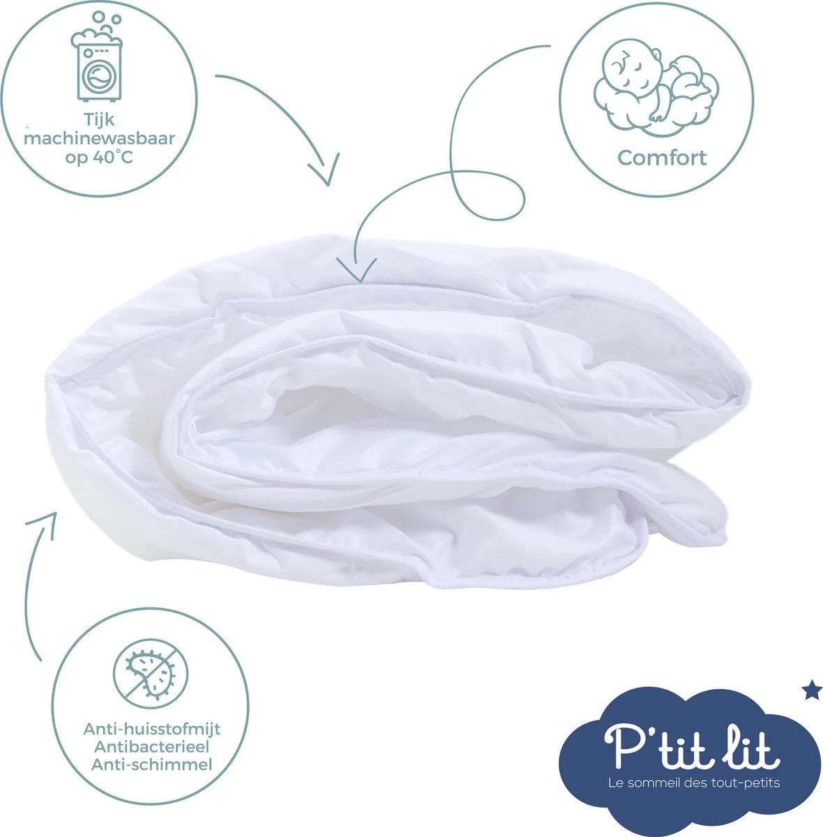 Baby Dekbed | Peuter / Kleuter - 75x120 Cm - Anti-allergisch - Ideaal Voor Bed 60x120 Cm - 100% Microvezel - Oeko-Tex® 4 Baby Dekbed | Peuter / Kleuter - 75x120 Cm - Anti-allergisch - Ideaal Voor Bed 60x120 Cm - 100% Microvezel - Oeko-Tex® - Afbeelding 2