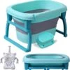 K IKIDO Kinderbad - Baby Bad - Pasgeboren Badkuip - Babybadje - Opvouwbaar Babybad - Vouwbad - Mit Ophangpad & Badkruk - Blauw -Bekend Babyproducten Winkel 1181x1200 6
