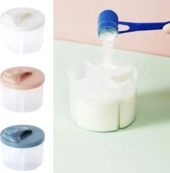 Without Lemon - Baby Melkpoeder Doseer Box - Voeding Bewaardoos - Schenkdop - 4 Compartimenten - Roze -Bekend Babyproducten Winkel 1182x1200