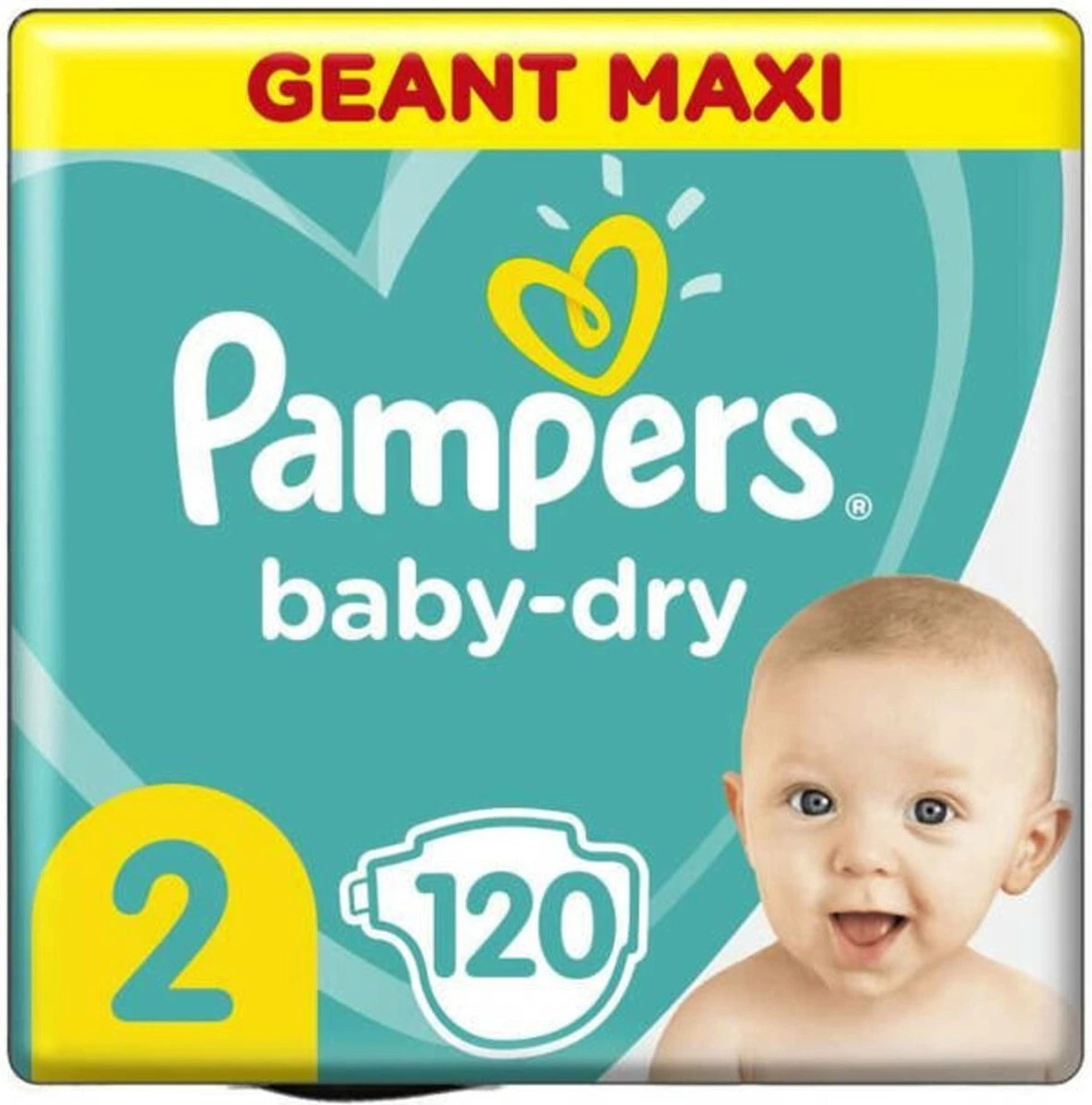 Pampers® Pampers Baby-Dry Luiers - Maat 2 (4-8kg) - 120 Stuks - Voordeelverpakking 3 Pampers® Pampers Baby-Dry Luiers - Maat 2 (4-8kg) - 120 Stuks - Voordeelverpakking