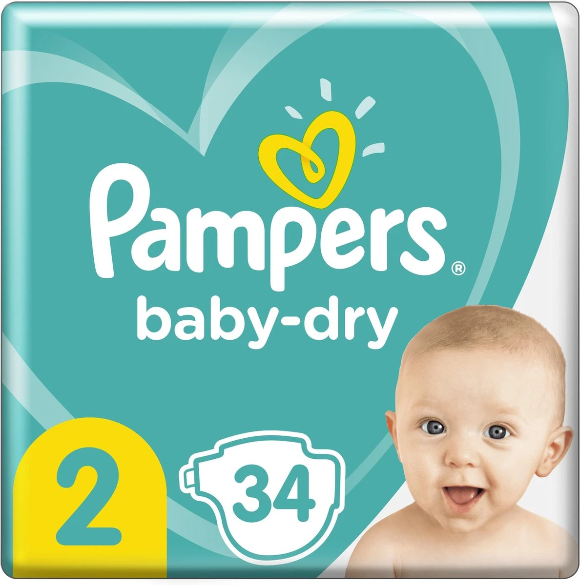 Pampers® Pampers Baby-Dry - Maat 2 (4-8kg) - 34 Luiers 13 Pampers® Pampers Baby-Dry - Maat 2 (4-8kg) - 34 Luiers - Afbeelding 11