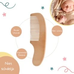 Baby Borstel - Baby Haarborstel - Baby Verzorging Set - Baby Borstel En Kam - Houten Baby Kam - Haarborstel Set - Babyshower Gift- Baby Verzorgingsproducten - Baby Kam - Kraamcadeau -Bekend Babyproducten Winkel 1188x1200 8