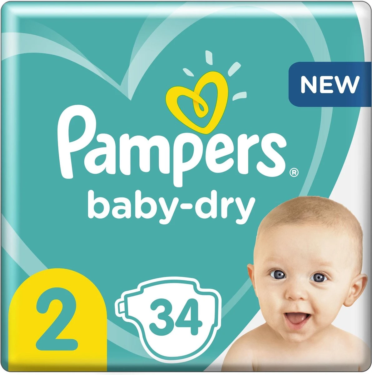 Pampers® Pampers Baby-Dry - Maat 2 (4-8kg) - 34 Luiers 3 Pampers® Pampers Baby-Dry - Maat 2 (4-8kg) - 34 Luiers