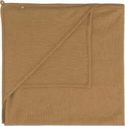 Baby's Only Gebreide Wikkeldeken - Omslagdoek Baby Pure - Caramel - 75x75 Cm - 100% Ecologisch Katoen - Geschikt Voor Drie- En Vijfpuntsgordel