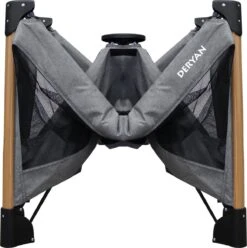 Deryan Luxe Campingbed Compleet - 120x60cm - Bodemverhoger - Verschoonblad - Opbergmand - Grijs -Bekend Babyproducten Winkel 1197x1200 8