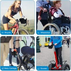 BOTC 2 In 1 Bekerhouders & Telefoonhouder - Cup Organizer Voor Kinderwagen, Fiets, Rolstoel, Walker - Zwart -Bekend Babyproducten Winkel 1198x1200 25