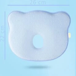 SIMIA™ Ergonomisch Babykussen Met Afneembare Hoes - Tegen Plat Achterhoofd - Hoofdkussen - Traagschuim Kussen - Memory Foam - Baby Steunkussen - Kraamcadeau - Blauw -Bekend Babyproducten Winkel 1198x1200 50