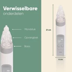AQUILA Elektrische Neusreiniger Voor Baby En Kinderen - Neuszuiger Baby - Neuspeer - Vrij Van BPA - Oplaadbaar - 3 Standen, Muziek En Licht Voor Afleiding -Bekend Babyproducten Winkel 1199x1200 58