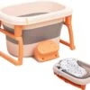 K IKIDO Babybadje - Bad Baby - Opvouwbare Babybadje - Babybadkuip - Met Steunkussen & Badkruk - Opvouwbaar Bad Kinderen - Bath Bucket - Oranje -Bekend Babyproducten Winkel 1200x1001 6