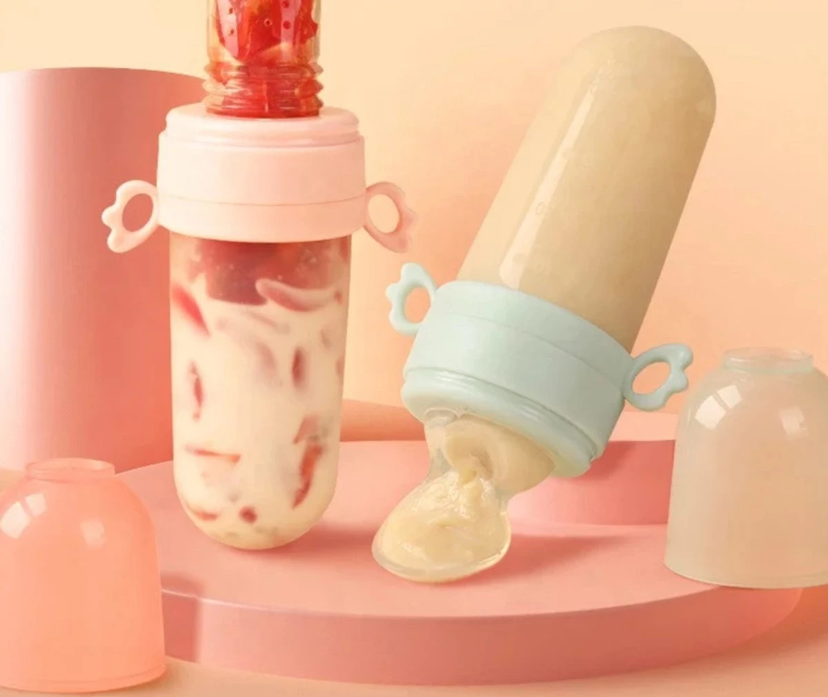 BIBI Siliconen Baby Voeding Lepels - 2 Verschillende Opzetstukken 6 BIBI Siliconen Baby Voeding Lepels - 2 Verschillende Opzetstukken - Afbeelding 4