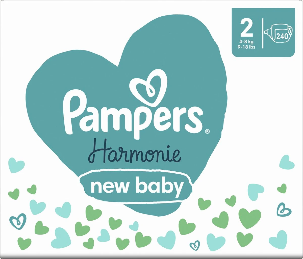 Pampers® Pampers Harmonie Luiers - Maat 2 (4-8kg) - 240 Luiers - Maandbox 16 Pampers® Pampers Harmonie Luiers - Maat 2 (4-8kg) - 240 Luiers - Maandbox - Afbeelding 14
