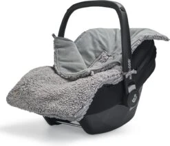 Jollein Voetenzak Voor Autostoel & Kinderwagen - Teddy - Storm Grey -Bekend Babyproducten Winkel 1200x1033 3