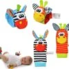 Merkloos EPIN | Baby Rammelaar Set | 2 Baby Pols Rammelaars | 2 Speelsokken Rammelaars | Giraffe | 4-Delig -Bekend Babyproducten Winkel 1200x1045 1