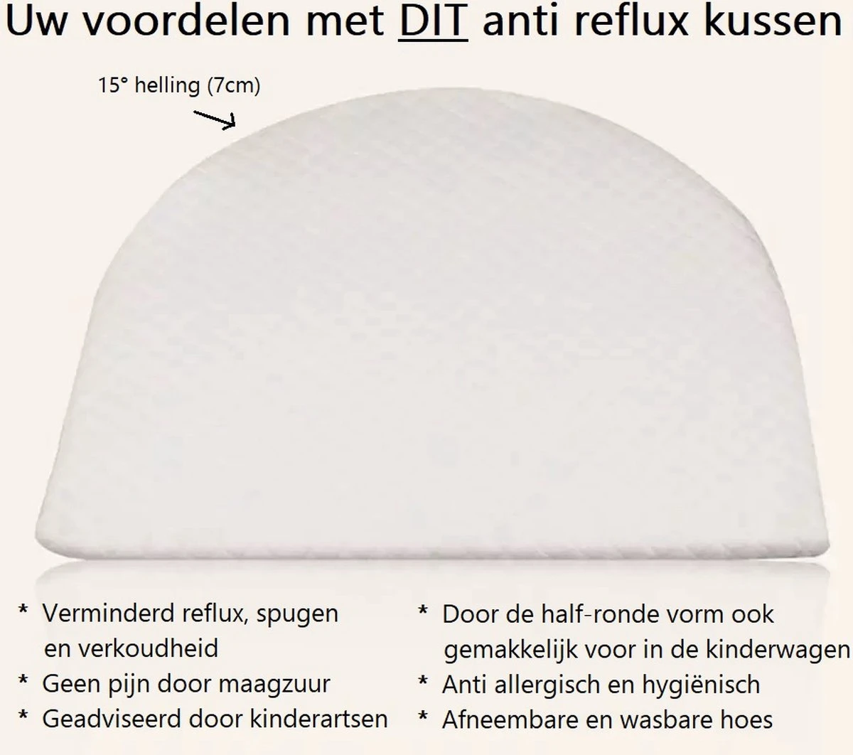 Reflux Kussen ROND – Hellend Kussen – Matrasverhoger – Wigkussen – Zwangerschapskussen – Zijslaapkussen – Slaapkussen Baby – Voedingskussen – Hoofdkussen Baby – Anti Reflux – Verhogend Kussen Baby – Kraamcadeau 7 Reflux Kussen ROND – Hellend Kussen – Matrasverhoger – Wigkussen – Zwangerschapskussen – Zijslaapkussen – Slaapkussen Baby – Voedingskussen – Hoofdkussen Baby – Anti Reflux – Verhogend Kussen Baby – Kraamcadeau - Afbeelding 5