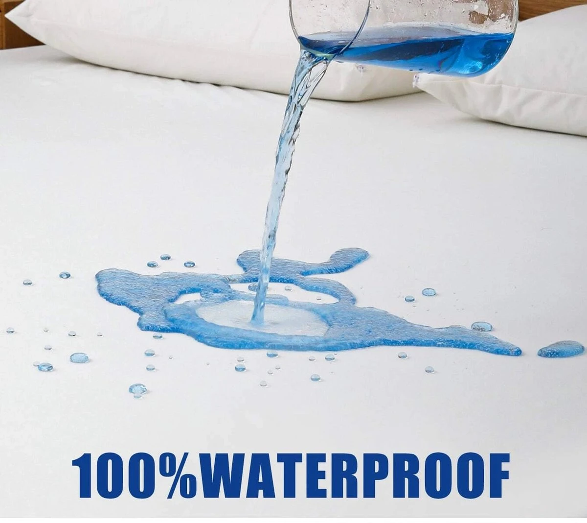 Waterdicht Matrasbeschermer-Hoeslakenbadstof-Antibacteriëel-Rondom Elastiek -Wit - Baby-Ledikant-60x120-cm 7 Waterdicht Matrasbeschermer-Hoeslakenbadstof-Antibacteriëel-Rondom Elastiek -Wit - Baby-Ledikant-60x120-cm - Afbeelding 5