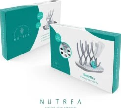 Nutrea EasyDry – Flessen Droogrek Baby – Afdruiprek Babyfles – Droogrek Voor Flessen – Inclusief Lekbak – Grijs/Wit -Bekend Babyproducten Winkel 1200x1070